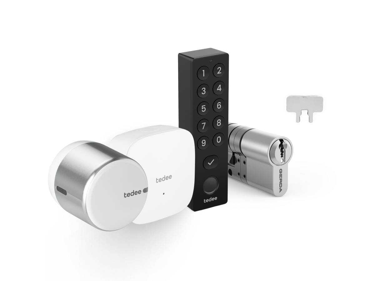 Tedee Smart Lock Bundle: GO2 + Bridge + Keypad PRO + Cylinder