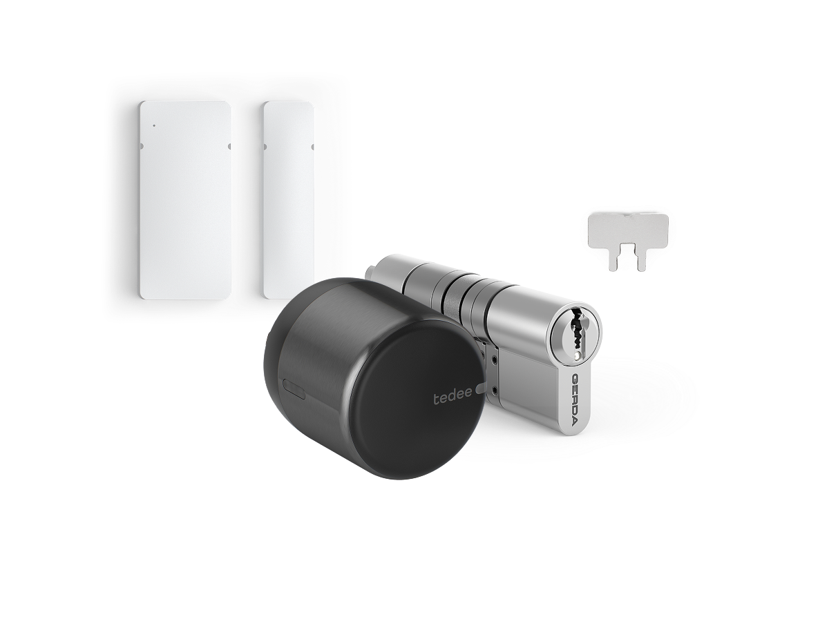 Tedee Smart Lock Essential Bundle: GO2 + Door Sensor + Gerda Modular Cylinder