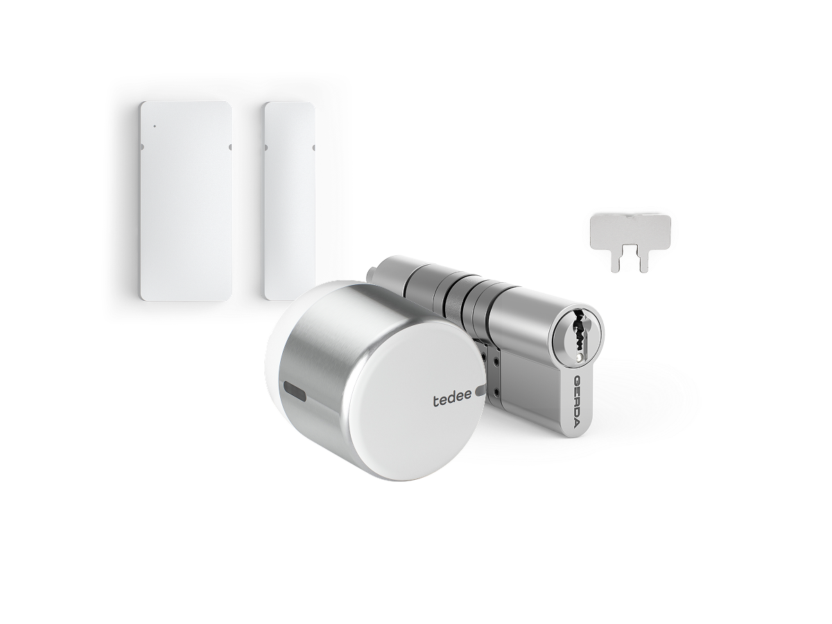 Tedee Smart Lock Essential Bundle: GO2 + Door Sensor + Gerda Modular Cylinder